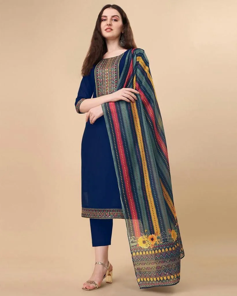 Rayon Embroidery Sequence Party wear Women's Kurta Suit