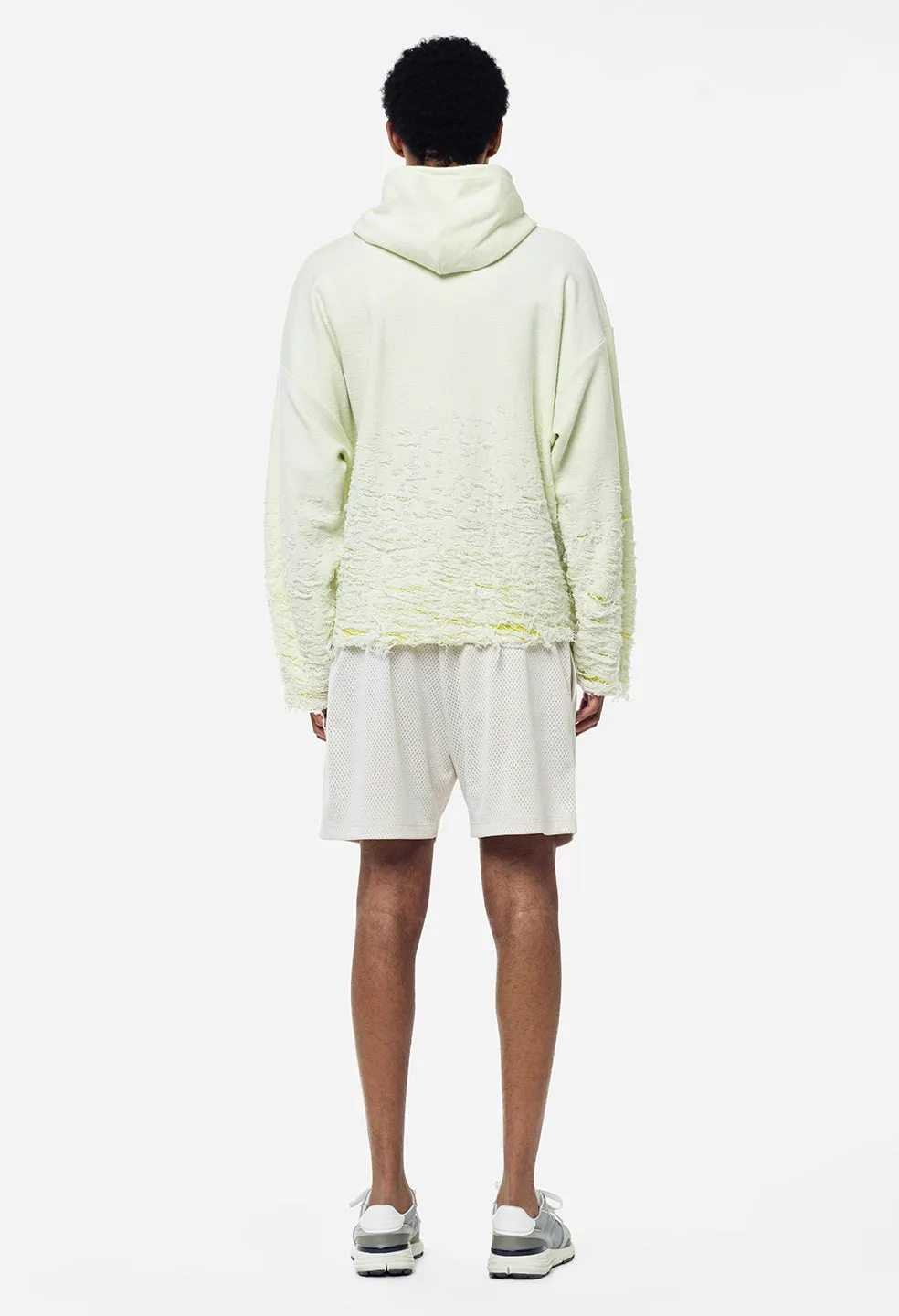 Reverse Burn-Out Hoodie / Ivory X Yellow