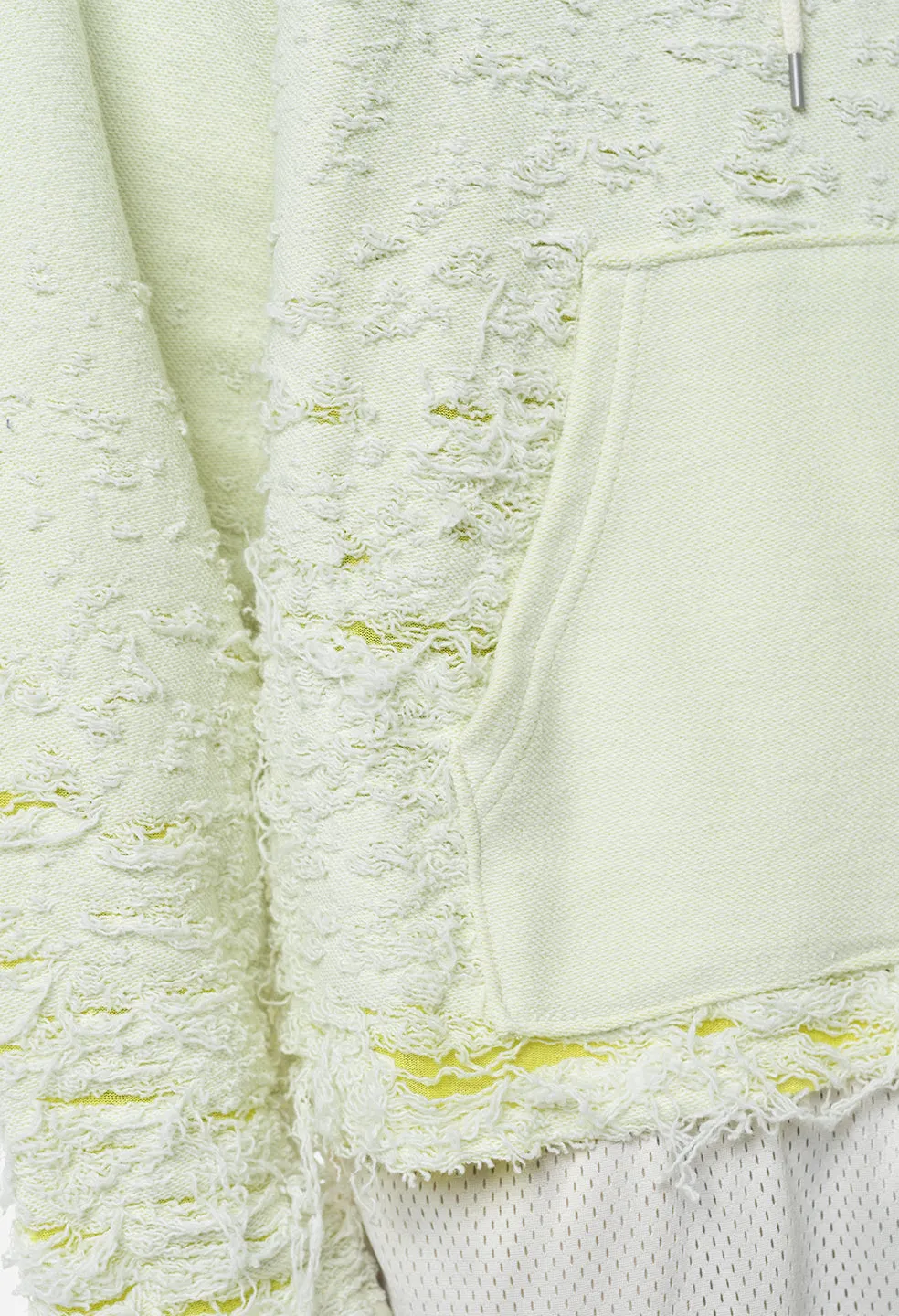 Reverse Burn-Out Hoodie / Ivory X Yellow