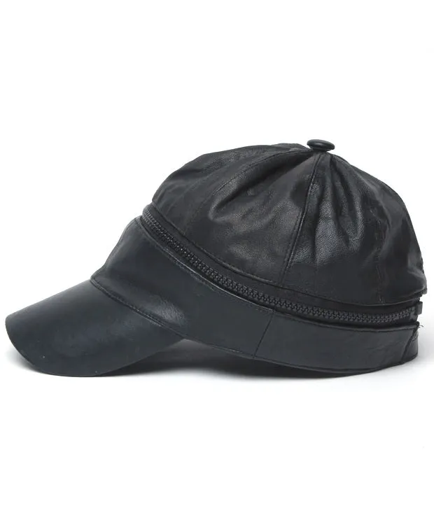 RL Leather Zipper Cap