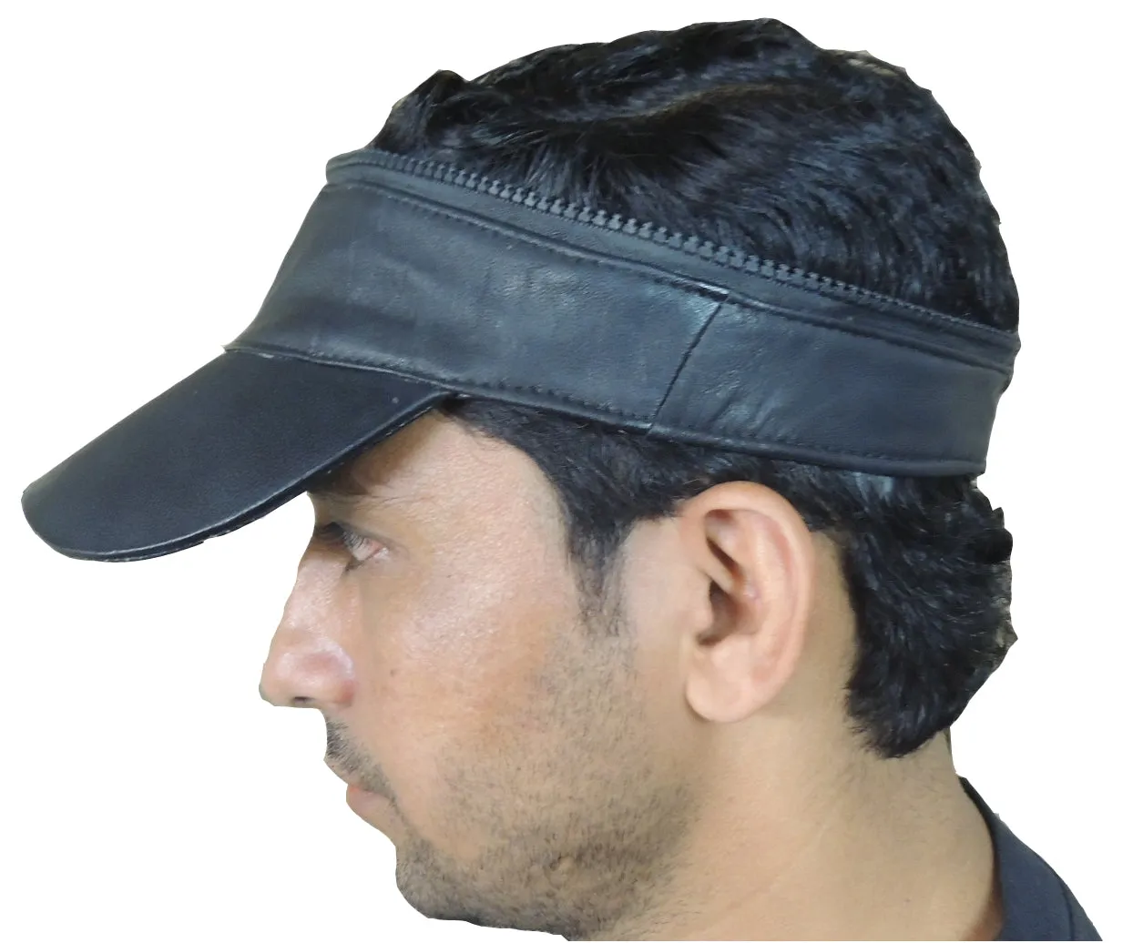 RL Leather Zipper Cap