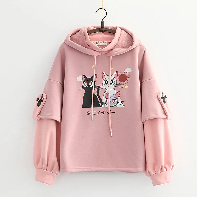 Sailor Moon Cat Hoodie AD12766