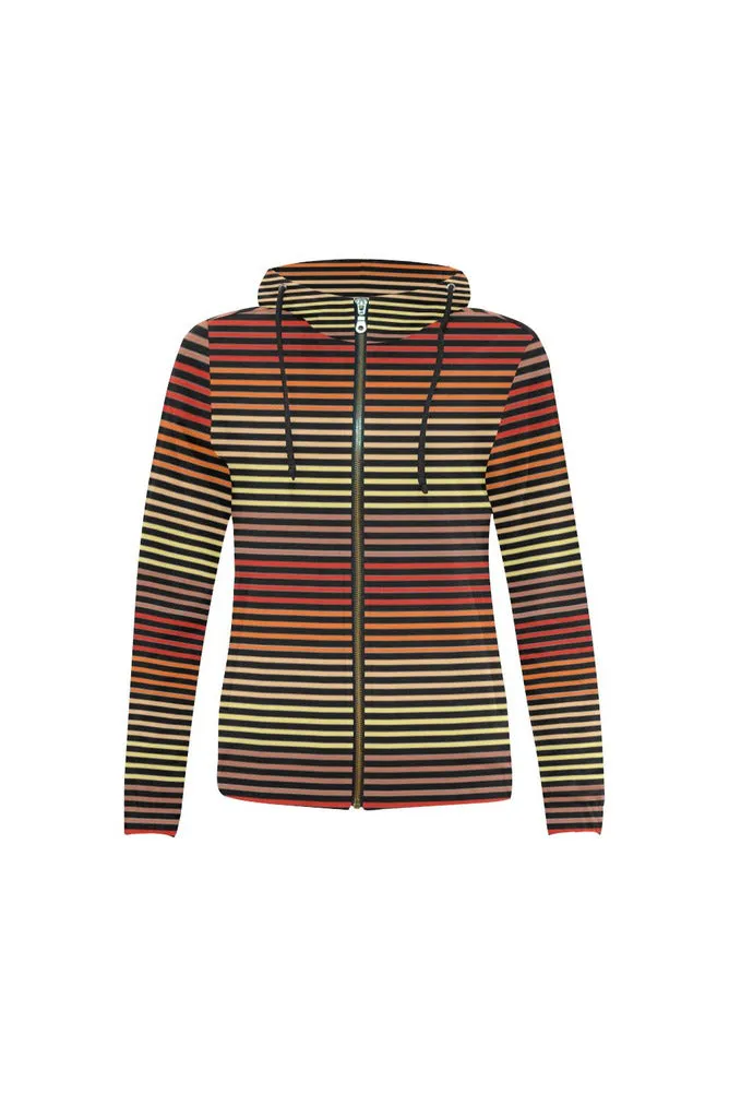 Spectral Lines All Over Print Full Zip Hoodie for Women (Model H14)