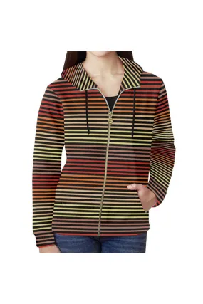 Spectral Lines All Over Print Full Zip Hoodie for Women (Model H14)