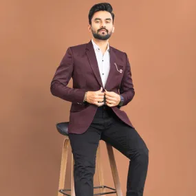 Stylish Men's Blazer for Wedding Wine