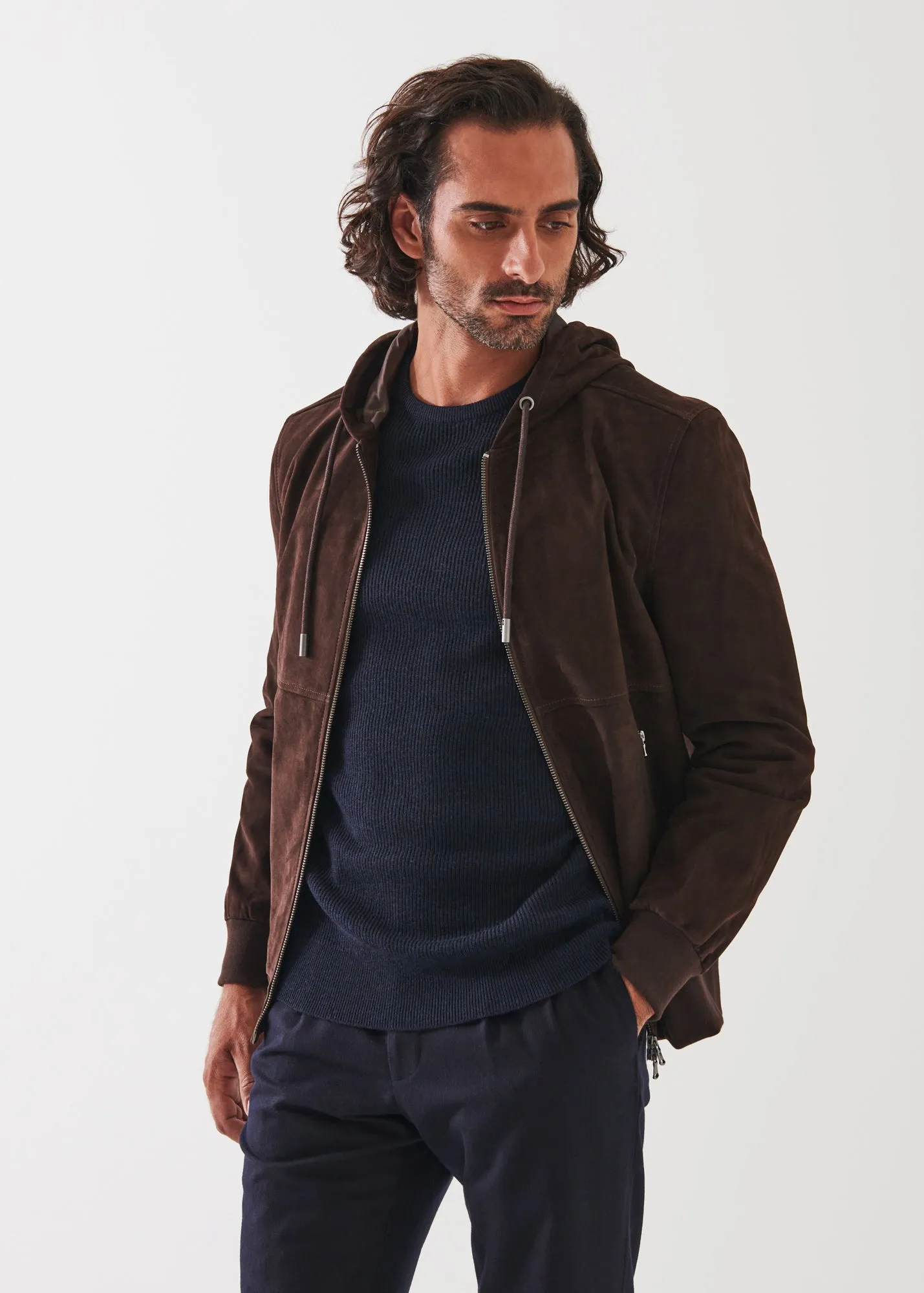 SUEDE FULL ZIP JACKET