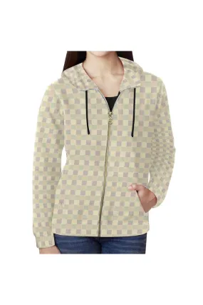 Summer Mosaic All Over Print Full Zip Hoodie for Women (Model H14)