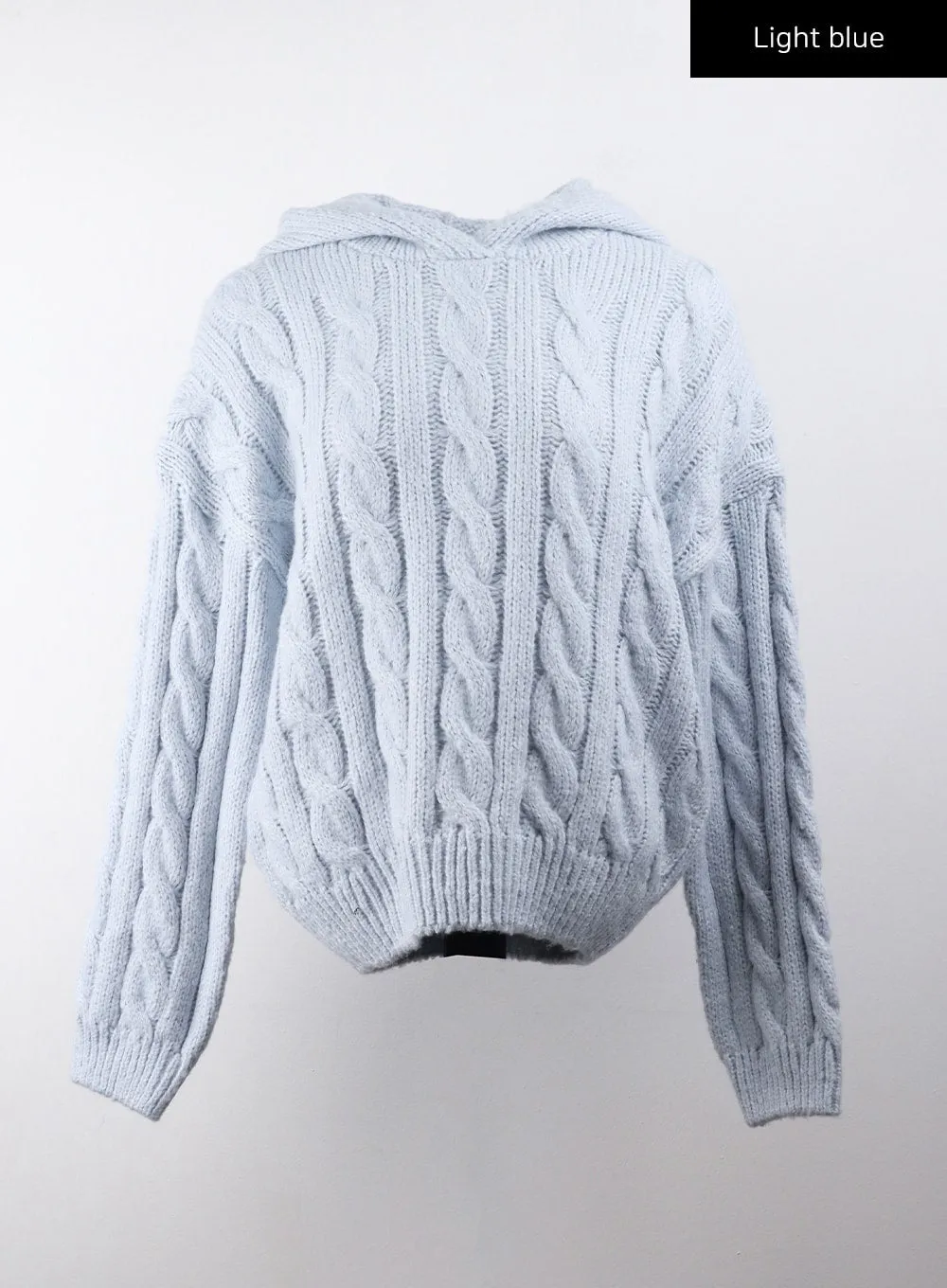 Terry Rib Knit Hoodie CJ405