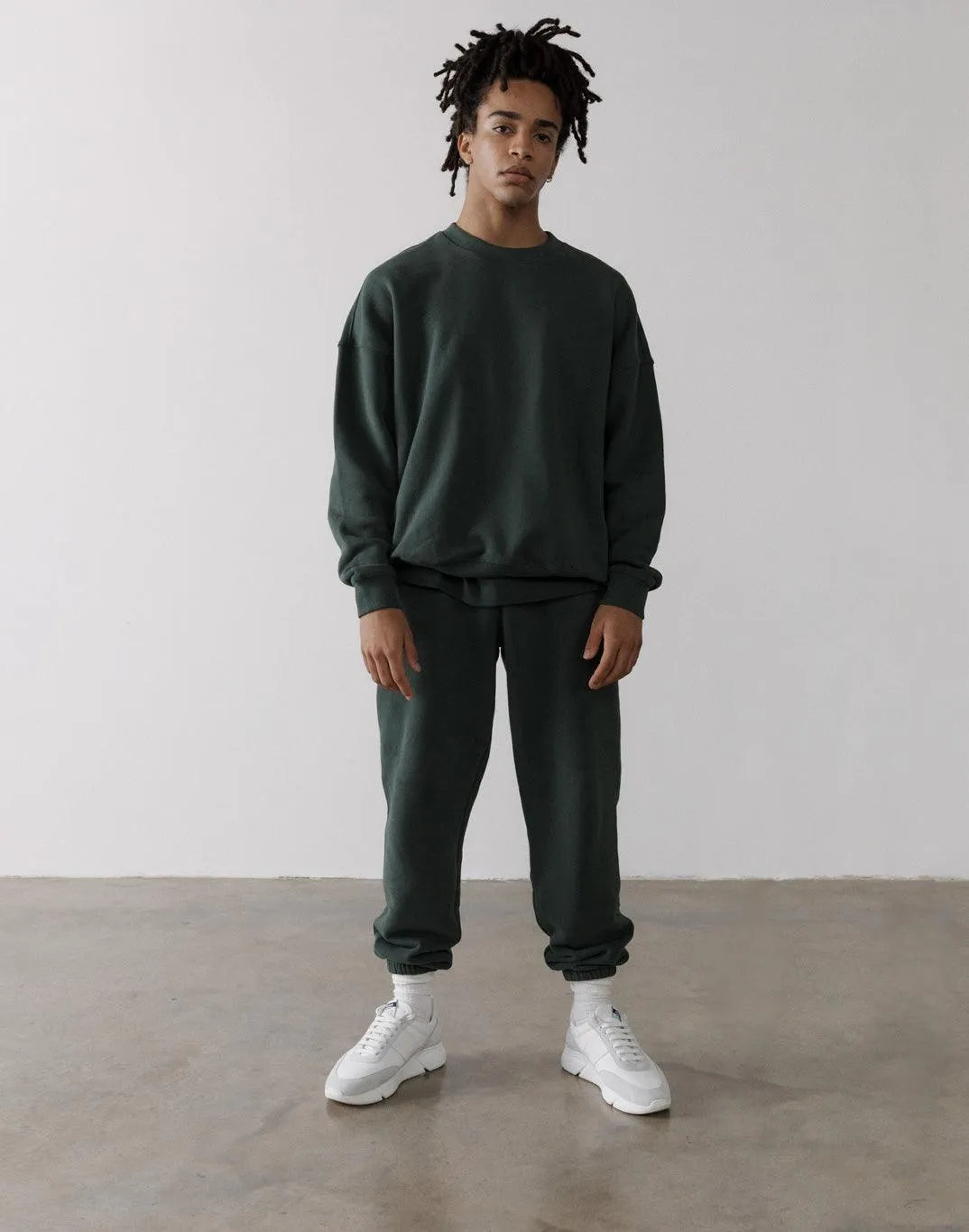 The Oversized Crew in Earth Green