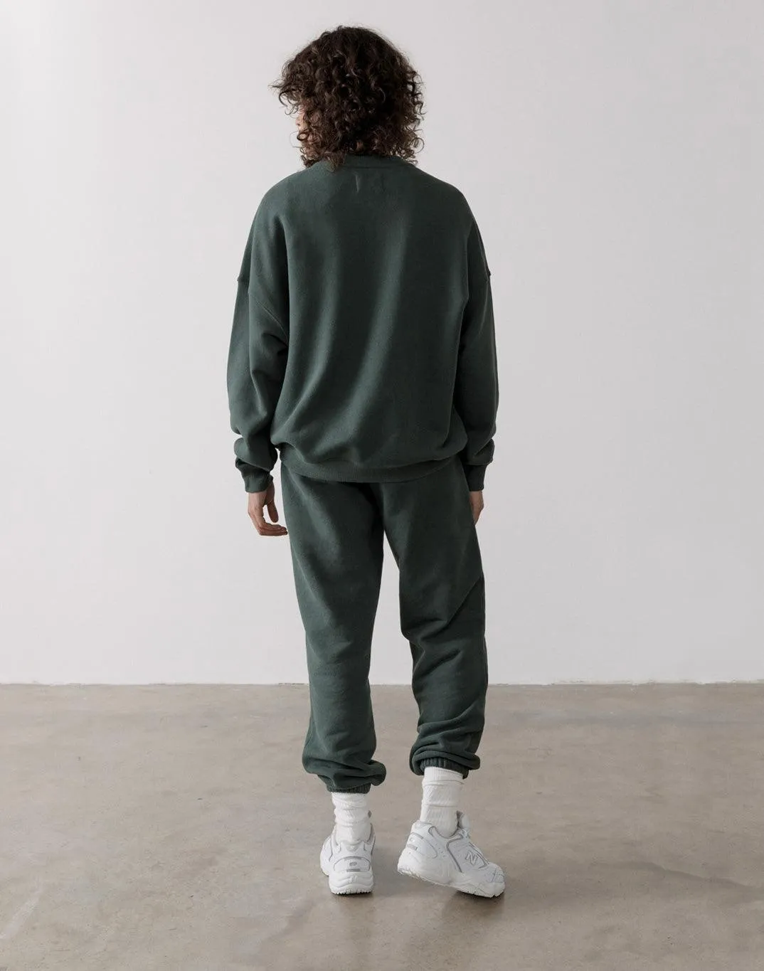 The Oversized Crew in Earth Green