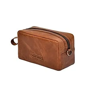 TOILETRY POUCH - TAN BROWN