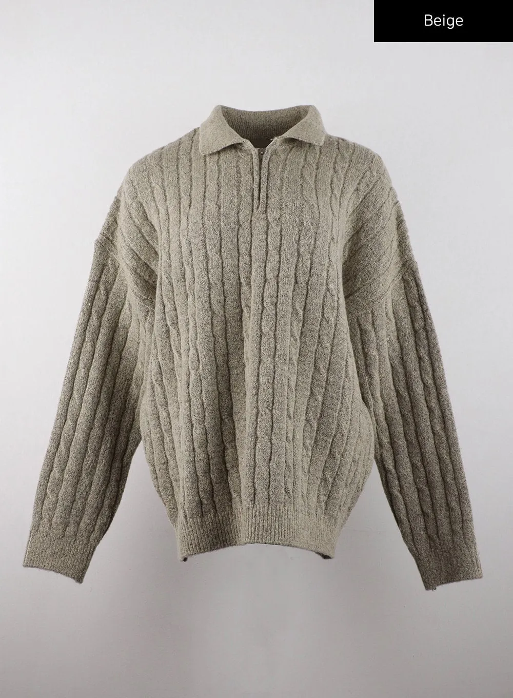 Unisex Weave Knit Zipped Sweatshirt CD328