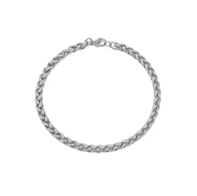 Wheat Chain Bracelet Silver