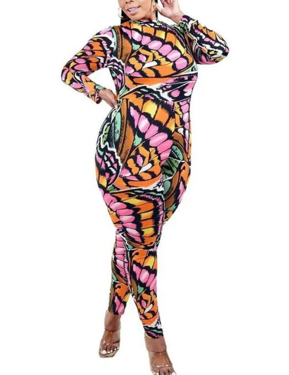 WOMEN BUTTERFLY THEMED JUMPSUIT ROMPER