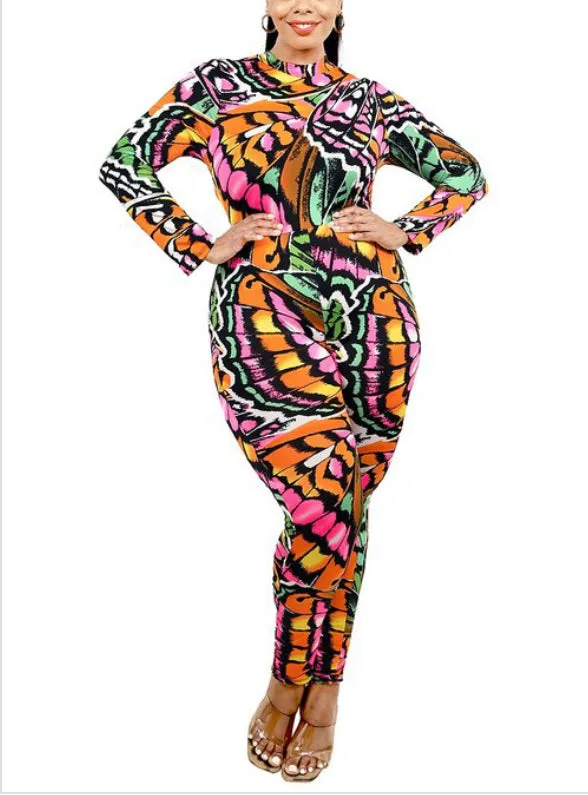 WOMEN BUTTERFLY THEMED JUMPSUIT ROMPER