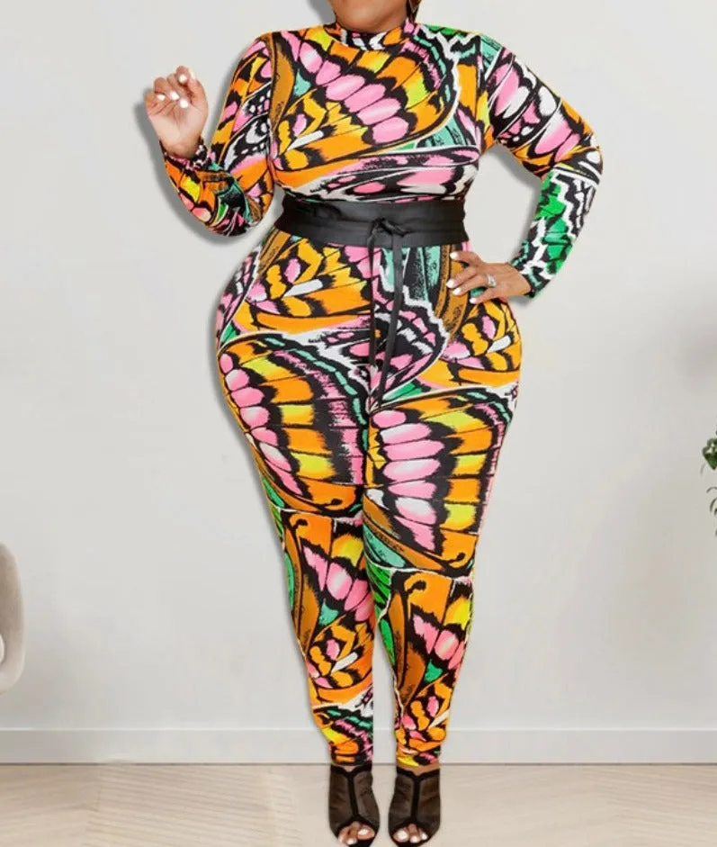 WOMEN BUTTERFLY THEMED JUMPSUIT ROMPER