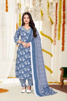 Women Cotton Straight Kurta Suit