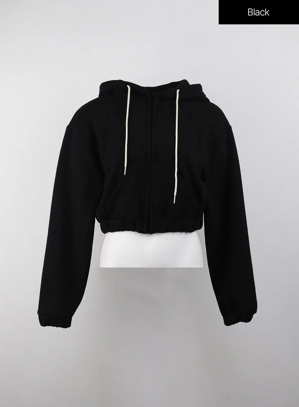 Zip-Up Crop Hoodie Jacket CJ409