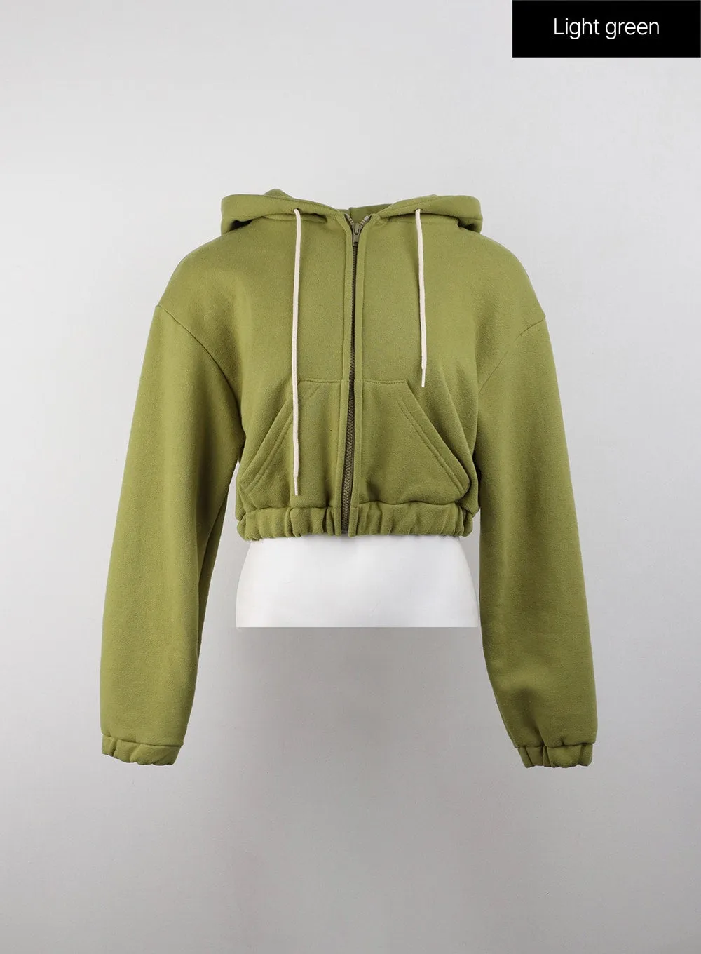 Zip-Up Crop Hoodie Jacket CJ409