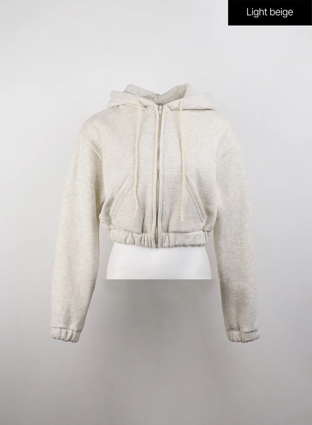 Zip-Up Crop Hoodie Jacket CJ409